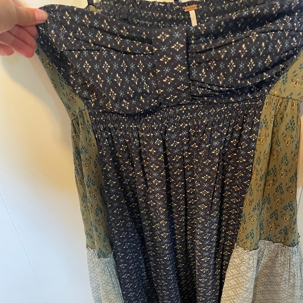 Free people multicolor strapless dress